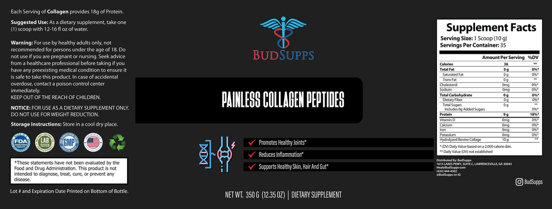 Collagen Peptides Type 1 & 3 No Grain Grass Fed (Powder)